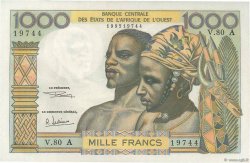 1000 Francs WEST AFRICAN STATES  1969 P.103Ag