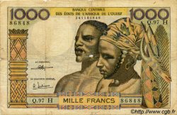 1000 Francs WEST AFRIKANISCHE STAATEN  1972 P.603Hj fS