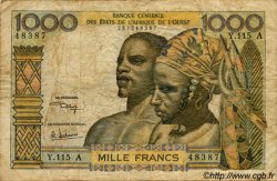 1000 Francs ESTADOS DEL OESTE AFRICANO  1973 P.103Aj RC+