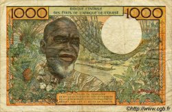 1000 Francs STATI AMERICANI AFRICANI  1974 P.703Kl q.MB