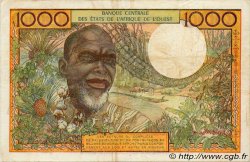 1000 Francs ESTADOS DEL OESTE AFRICANO  1977 P.103Am BC+