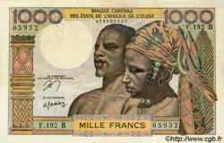 1000 Francs WEST AFRICAN STATES  1977 P.203Bn XF