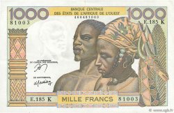 1000 Francs WEST AFRICAN STATES  1977 P.703Kn VF+