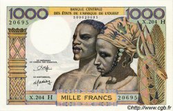 1000 Francs WEST AFRICAN STATES  1980 P.603Ho AU