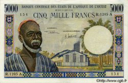 5000 Francs WEST AFRICAN STATES  1969 P.104Ae XF+