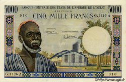 5000 Francs WEST AFRIKANISCHE STAATEN  1969 P.104Ae fST+