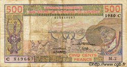 500 Francs STATI AMERICANI AFRICANI  1980 P.305Cb MB