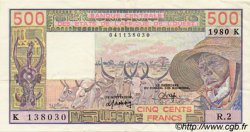 500 Francs ESTADOS DEL OESTE AFRICANO  1980 P.705Kb MBC+