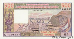 500 Francs WEST AFRICAN STATES  1980 P.705Kb UNC