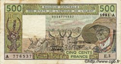 500 Francs WEST AFRICAN STATES  1981 P.106Ab F+