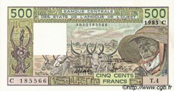 500 Francs ESTADOS DEL OESTE AFRICANO  1983 P.306Cf SC
