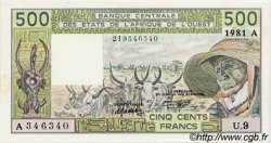 500 Francs WEST AFRICAN STATES  1981 P.106Ac UNC