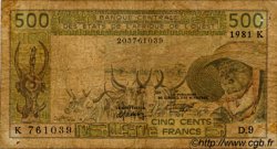 500 Francs STATI AMERICANI AFRICANI  1981 P.706Kc B