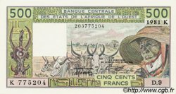 500 Francs WEST AFRICAN STATES  1981 P.706Kc UNC