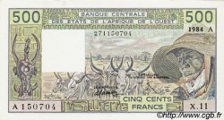 500 Francs ESTADOS DEL OESTE AFRICANO  1984 P.106Ag EBC