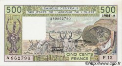 500 Francs WEST AFRICAN STATES  1984 P.106Ah UNC-