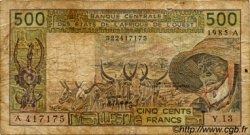 500 Francs ESTADOS DEL OESTE AFRICANO  1985 P.106Ai RC