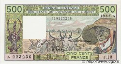500 Francs STATI AMERICANI AFRICANI  1985 P.106Ai q.FDC