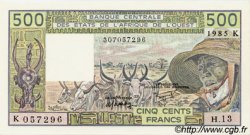 500 Francs ÉTATS DE L AFRIQUE DE L OUEST  1985 P.706Kh