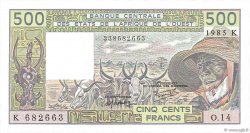 500 Francs WEST AFRICAN STATES  1985 P.706Kh UNC