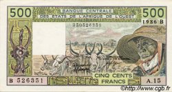500 Francs WEST AFRIKANISCHE STAATEN  1986 P.206Bj fST
