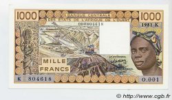 1000 Francs WEST AFRICAN STATES  1981 P.707Kb