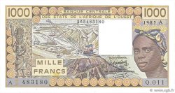 1000 Francs WEST AFRIKANISCHE STAATEN  1985 P.107Af fST+