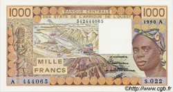 1000 Francs STATI AMERICANI AFRICANI  1990 P.107Aj q.FDC