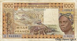 1000 Francs WEST AFRICAN STATES  1990 P.807Tj F+