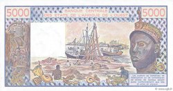 5000 Francs STATI AMERICANI AFRICANI  1988 P.108Af q.FDC