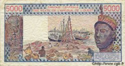 5000 Francs STATI AMERICANI AFRICANI  1990 P.108Aq MB