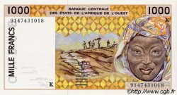 1000 Francs ESTADOS DEL OESTE AFRICANO  1991 P.711Ka FDC