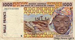 1000 Francs WEST AFRIKANISCHE STAATEN  1994 P.711Kd fSS