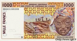 1000 Francs WEST AFRICAN STATES  1998 P.411Dh UNC