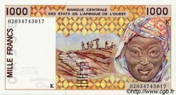 1000 Francs ESTADOS DEL OESTE AFRICANO  2002 P.711K- FDC