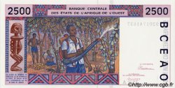 2500 Francs ESTADOS DEL OESTE AFRICANO  1992 P.112Aa FDC