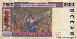 2500 Francs ESTADOS DEL OESTE AFRICANO  1992 P.612Ha BC+