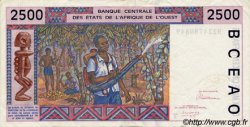 2500 Francs ESTADOS DEL OESTE AFRICANO  1992 P.812Ta MBC+