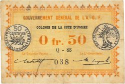 0,50 Franc COSTA DE MARFIL  1917 P.01b BC+