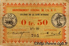 0,50 Franc IVORY COAST  1917 P.01b VF