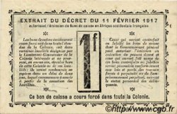 1 Franc IVORY COAST  1917 P.02a AU