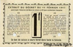 1 Franc Annulé ELFENBEINKÜSTE  1917 P.02a fST+