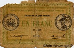 1 Franc COSTA DE MARFIL  1917 P.02b MC