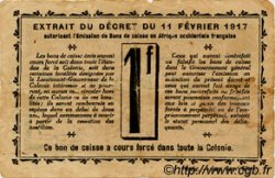 1 Franc IVORY COAST  1917 P.02b F