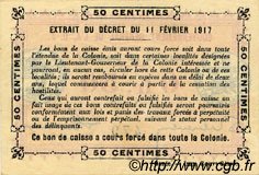 0,50 Franc DAHOMEY  1917 P.01b q.FDC