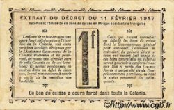 1 Franc DAHOMEY  1917 P.02a MBC