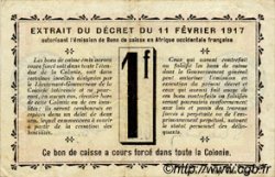 1 Franc DAHOMEY  1917 P.02a fVZ