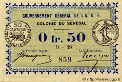 0,50 Franc SENEGAL  1917 P.01b q.FDC