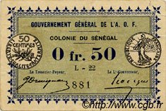 0,50 Franc SENEGAL  1917 P.01c VF
