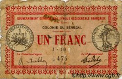 1 Franc SENEGAL  1917 P.02c q.B